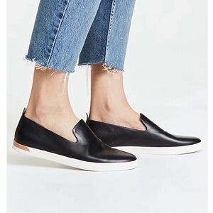 Vince Black Leather Slip on Sneaker / Vero Loafer size 6.5‎